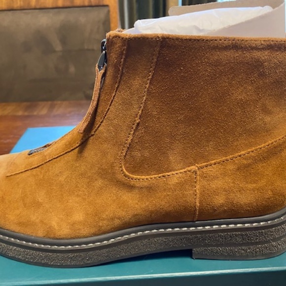 Aerosoles Vale Brown Suede Slip On Boot With Center Zip (NWT) - Picture 7 of 13